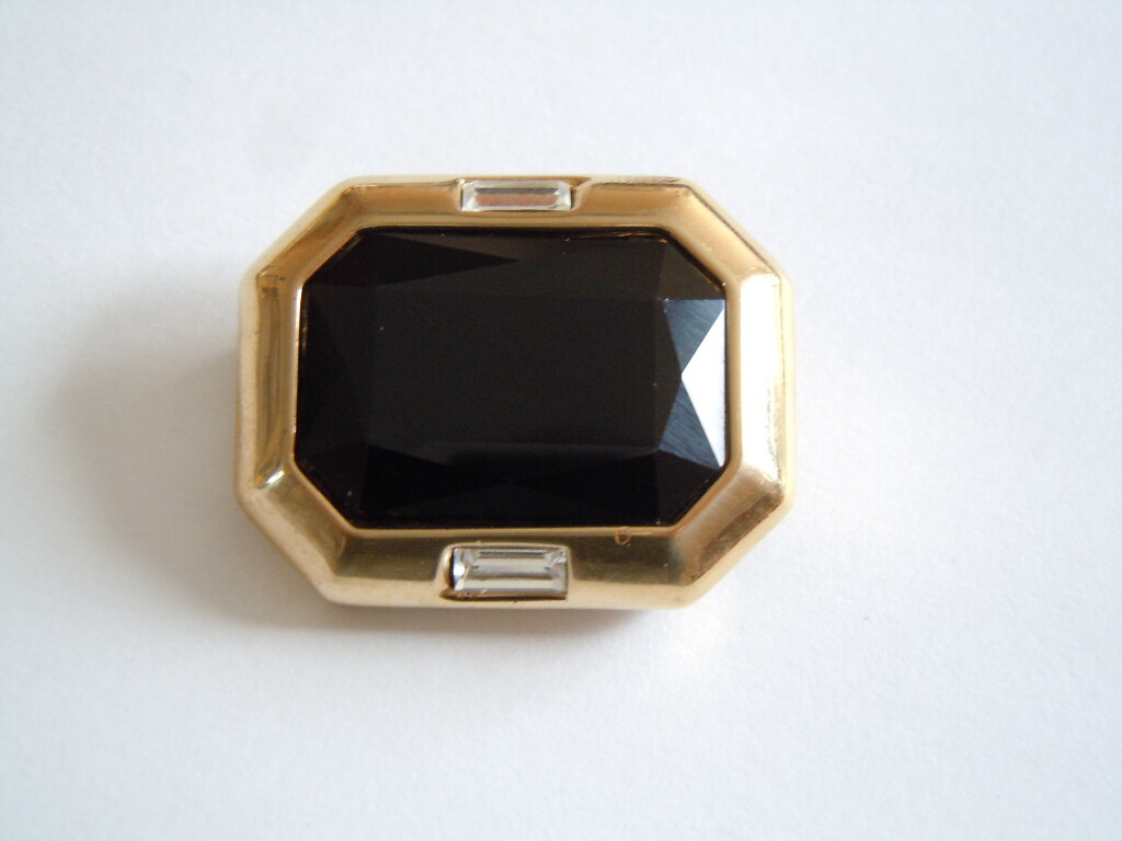 Brooch Gablonz Designer Stamp Costume Jewelry Solid 21.4 G/3.6 X 2.9 Cm