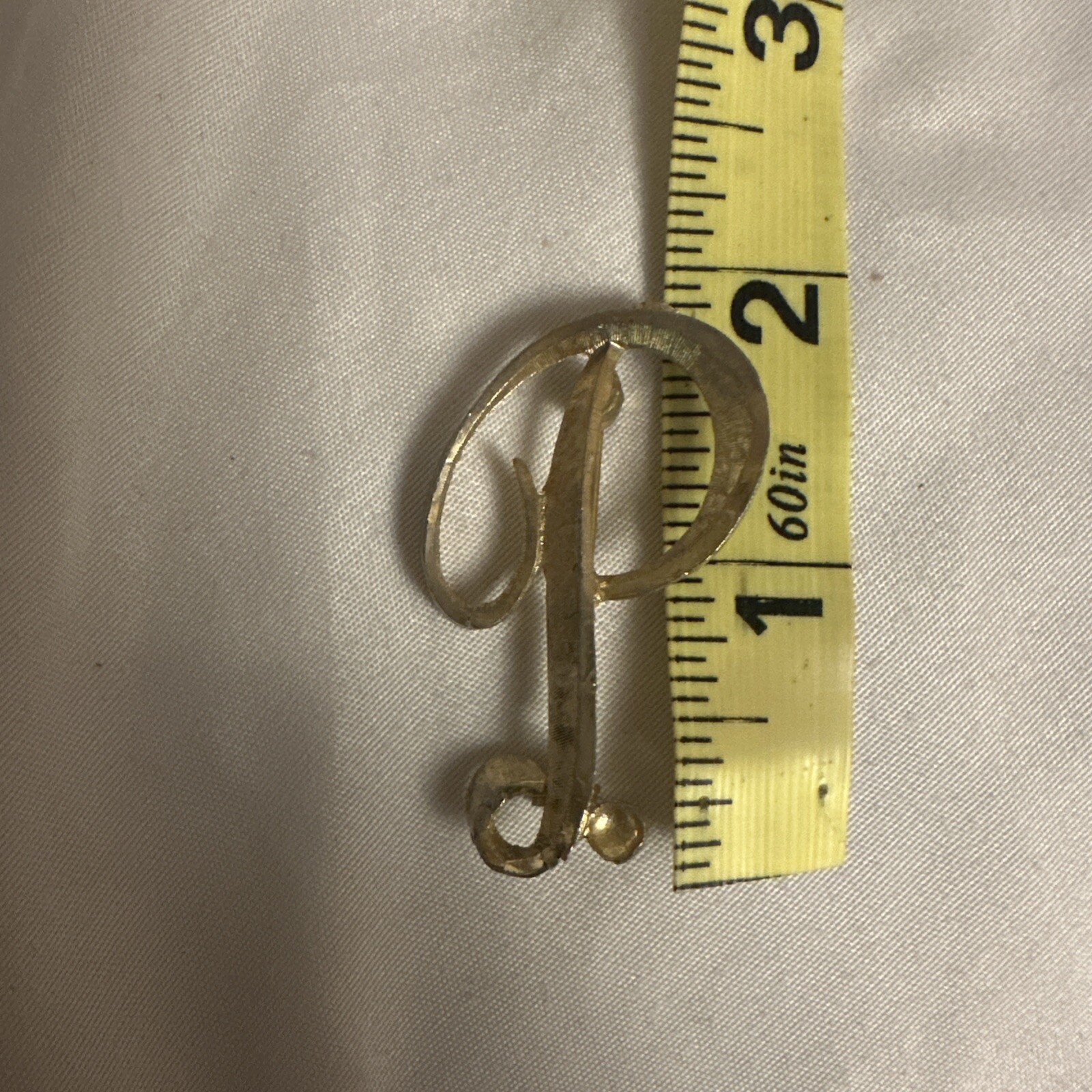 Vintage Signed Mamselle Monogram Letter P Brooch