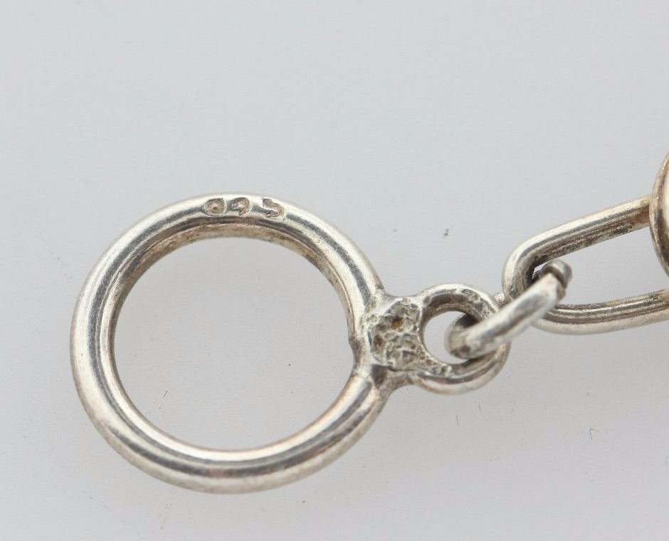 Sterling Silver 925 Wire Wrapped Oval Blue Tiger Eye Link Toggle Bracelet – 6.5″