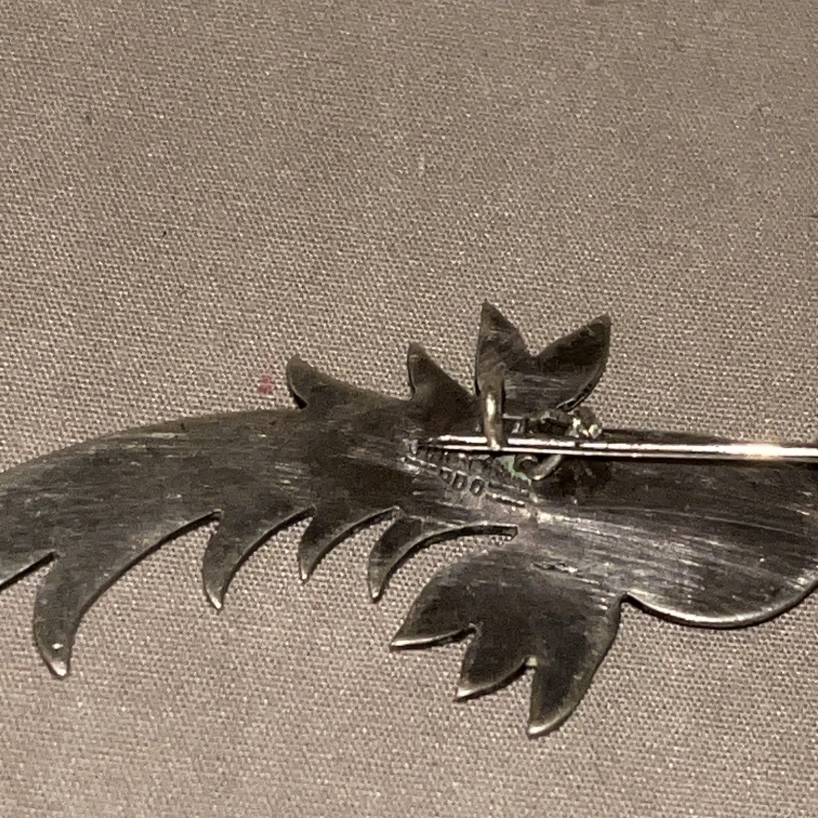 ❤️VTG/ANTIQUE 900 STERLING QUETZAL PARROT BROOCH GOLD WING GUATEMALA