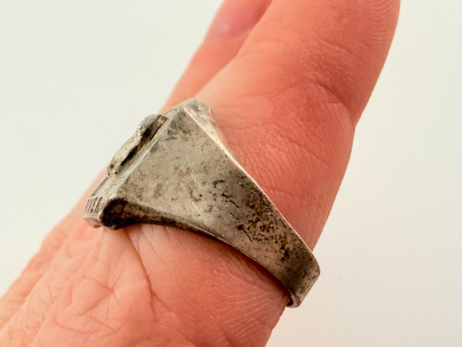 Vintage Robbins Co Attleboro Sterling Silver Lost River Souvenir Adjustable Ring