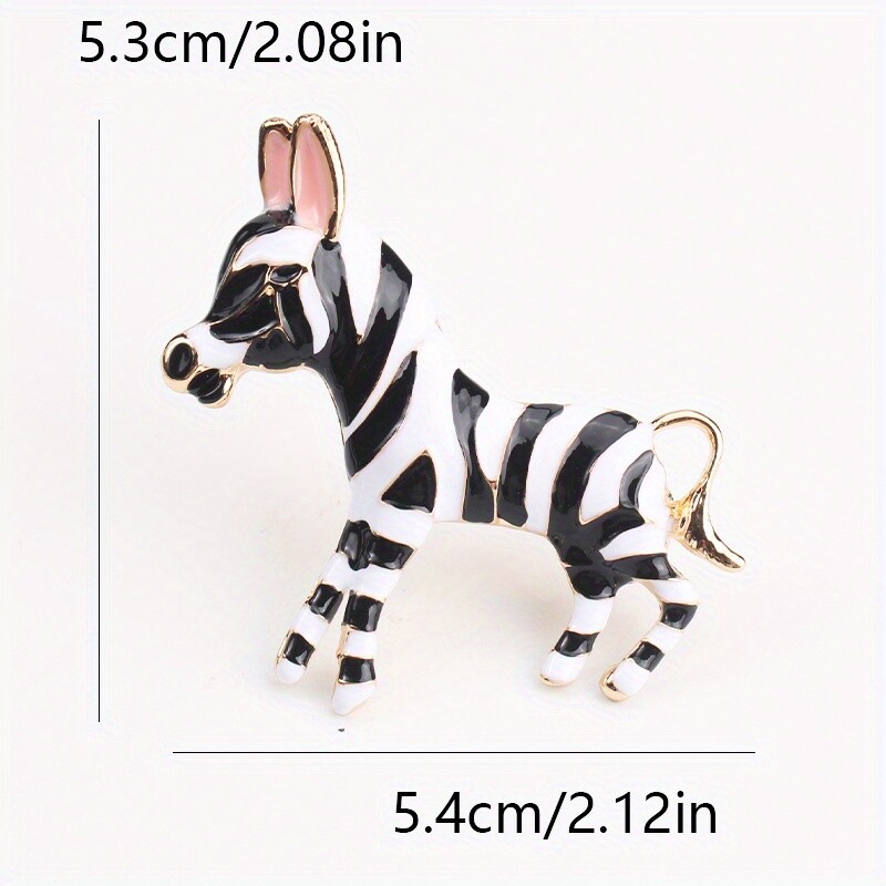 Vintage Creative Personality Dripping Oil Zebra Brooch Women Men Jewelry Gift