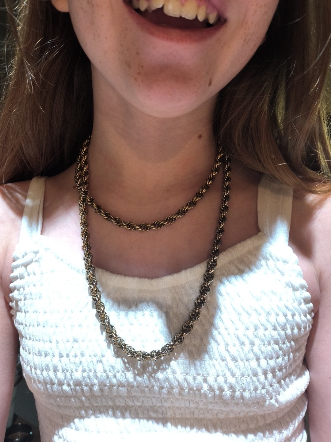 Two Monet Necklaces On The Vintage Side One Is 17.5 In Long 2nd Is 8in