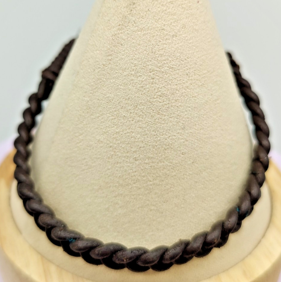 Beautiful Fashion Bracelet Estate Sale Braided Leather Cord Fish Hook Unisex