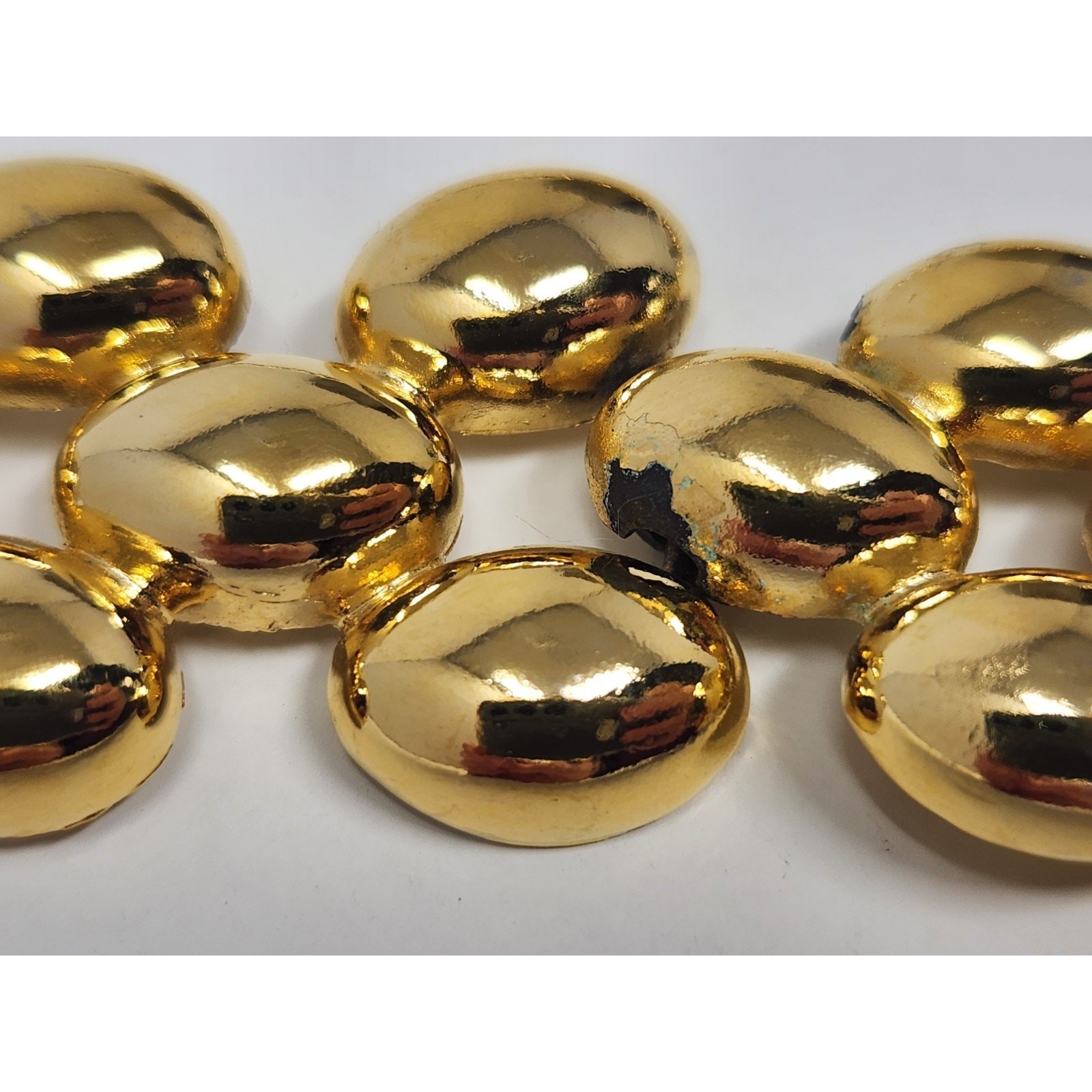 Heavy Panther Link Gold Tone Chunky Necklace Vintage Designer 18″ Toggle Closure