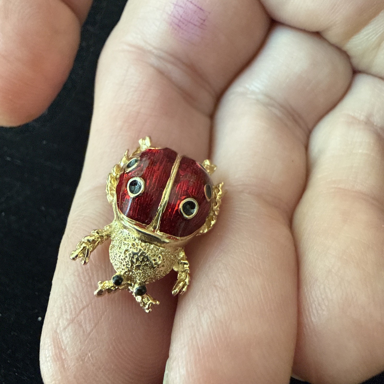 Lady Bug Pin Super Cute MCM 3/4”