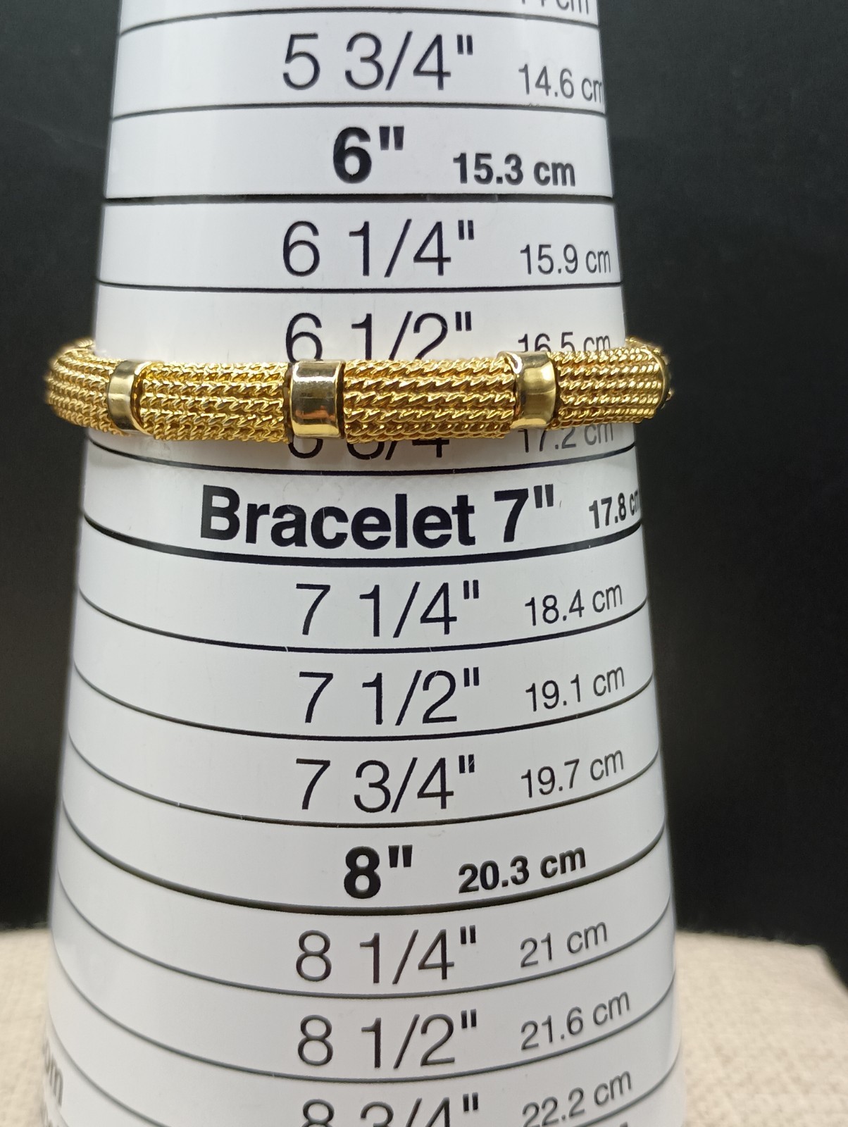 Vintage Napier Gold Tone Mesh Link Bracelet Size 6.75