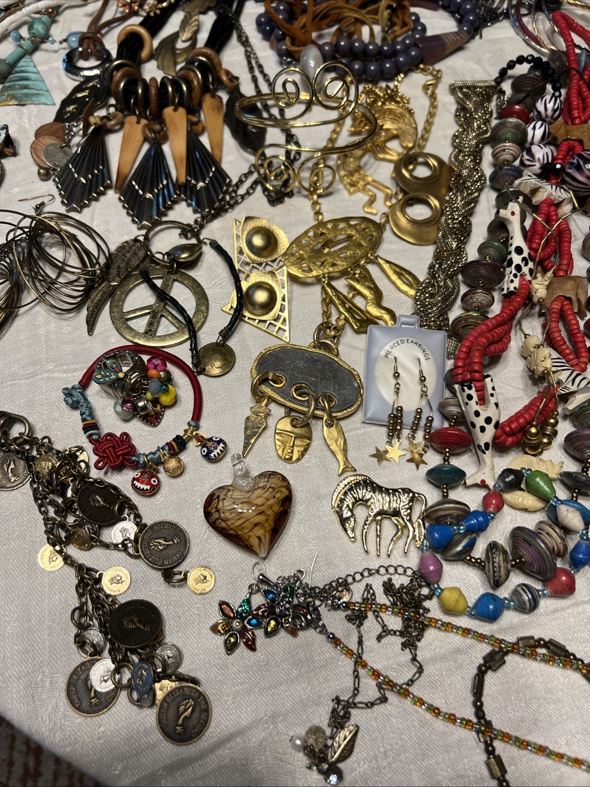 180pc VTG To Now Boho Artisan Eclectic Jewelry Lot Festival Maximalist Global