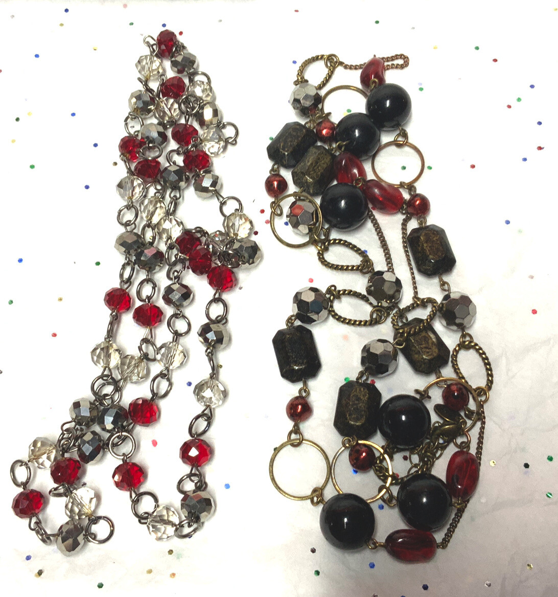 Vintage To Mod Faux Pearl/Lucite/Plastic/Acrylic Glass Bead+ Necklace 15~Lot