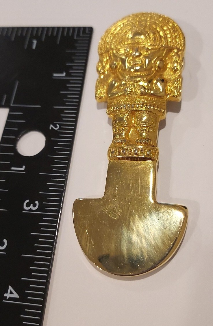 Peruvian Gold Plated Brooch 1982 World’s Fair Collectible Souvenir Vtg Pin Rare