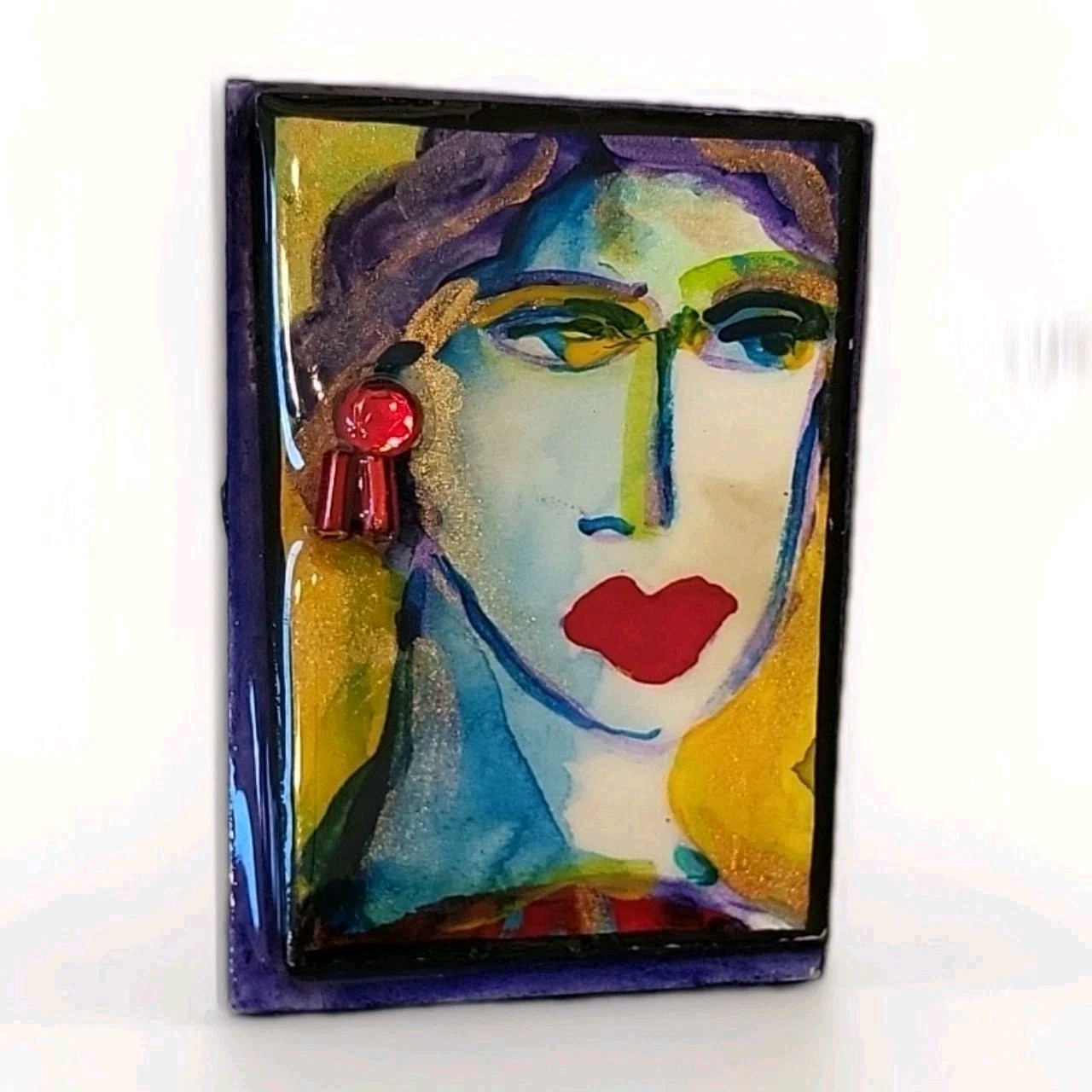 Abstract Art Original Vintage Pin Brooch Jewelry EUC Signed Artist Joyce H Q44