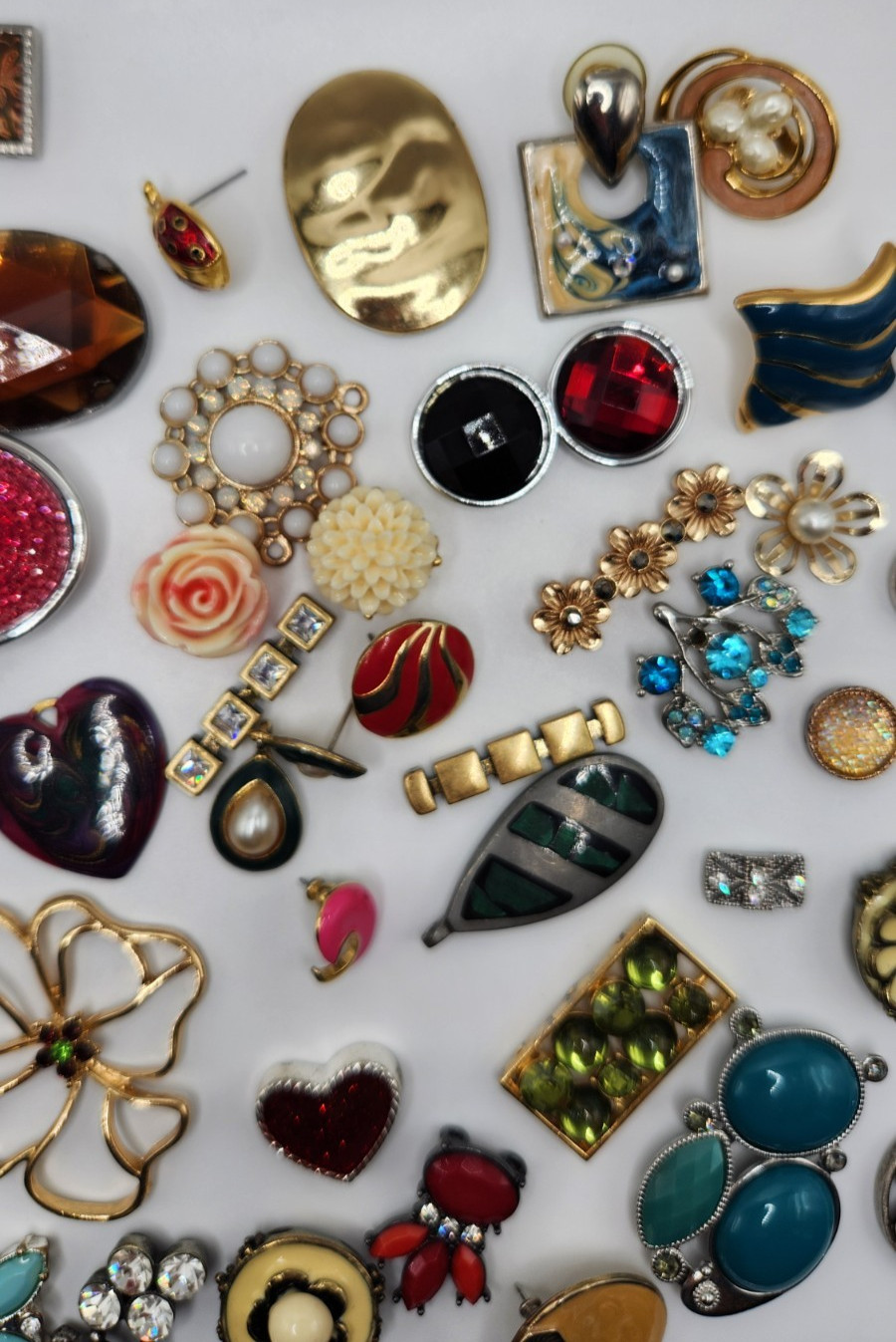 Craft Jewelry Pieces Junk Drawer Lot 50 Different Pieces