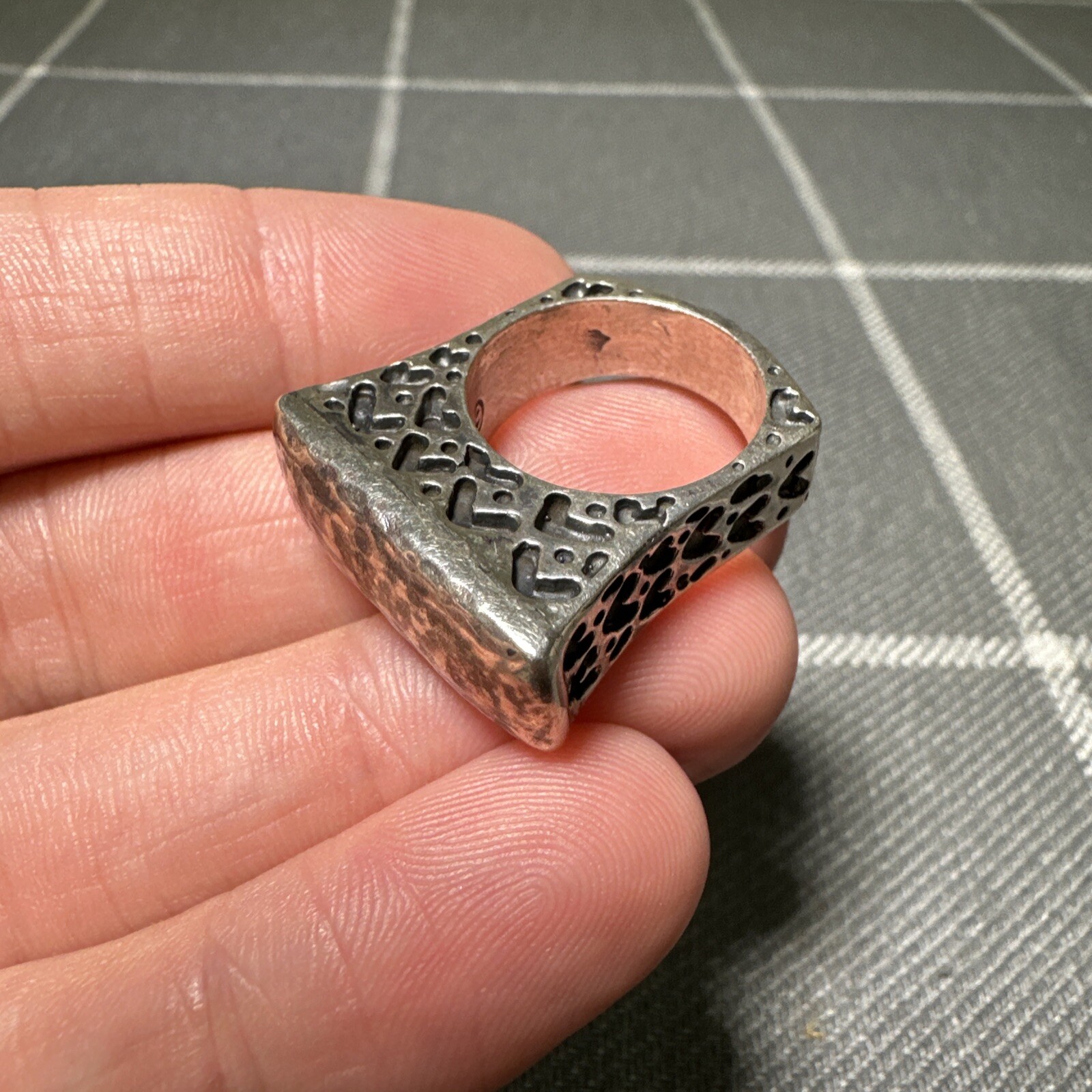 Vintage Dian Malouf 925 14k Statement Ring Size 7.25