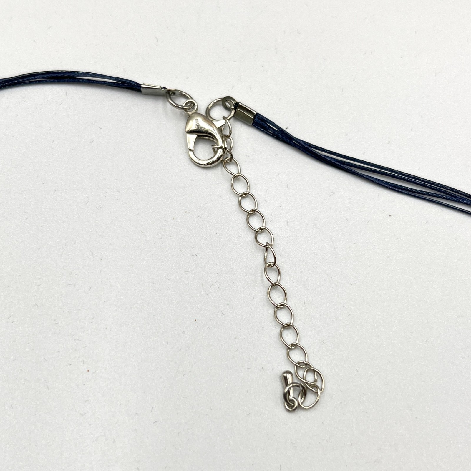 VTG Boho Slate Blue Multi-Strand Statement Necklace Lava Rock Beaded Layered Y2K