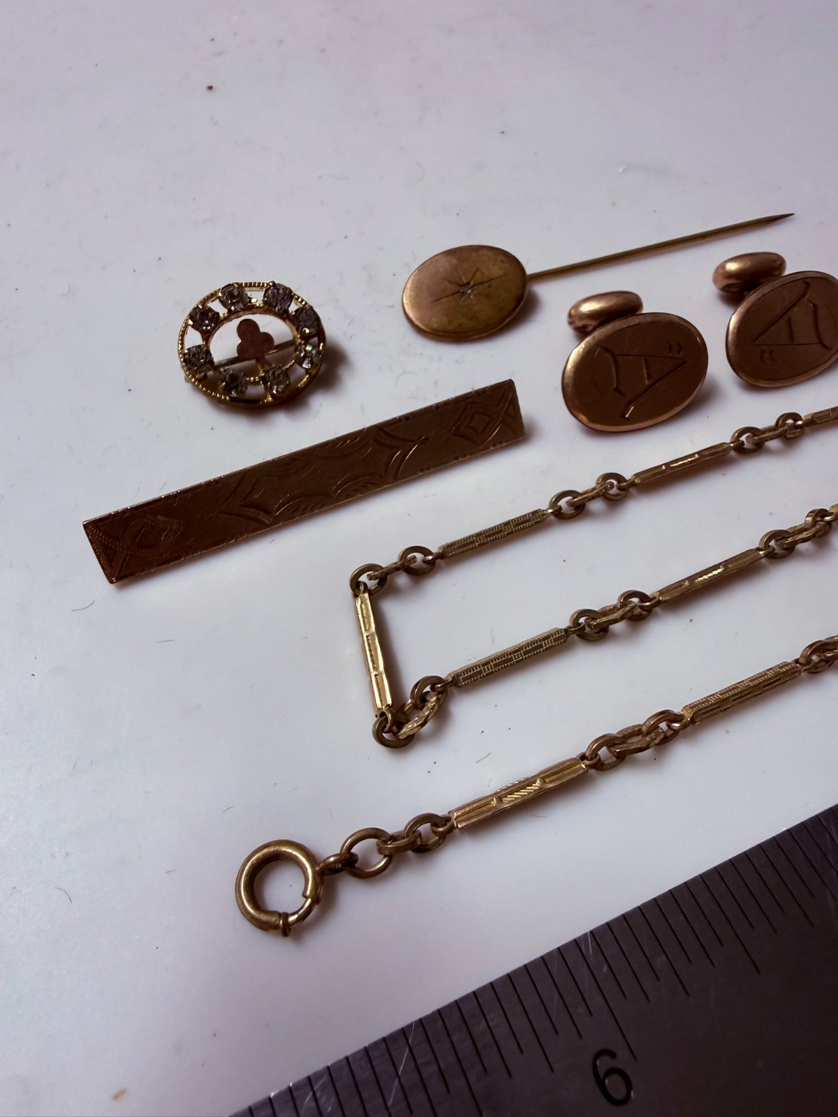 Collection Lot Amazing Variety Antique Jewelry Brooch Pin Chain Cufflinks – Y2