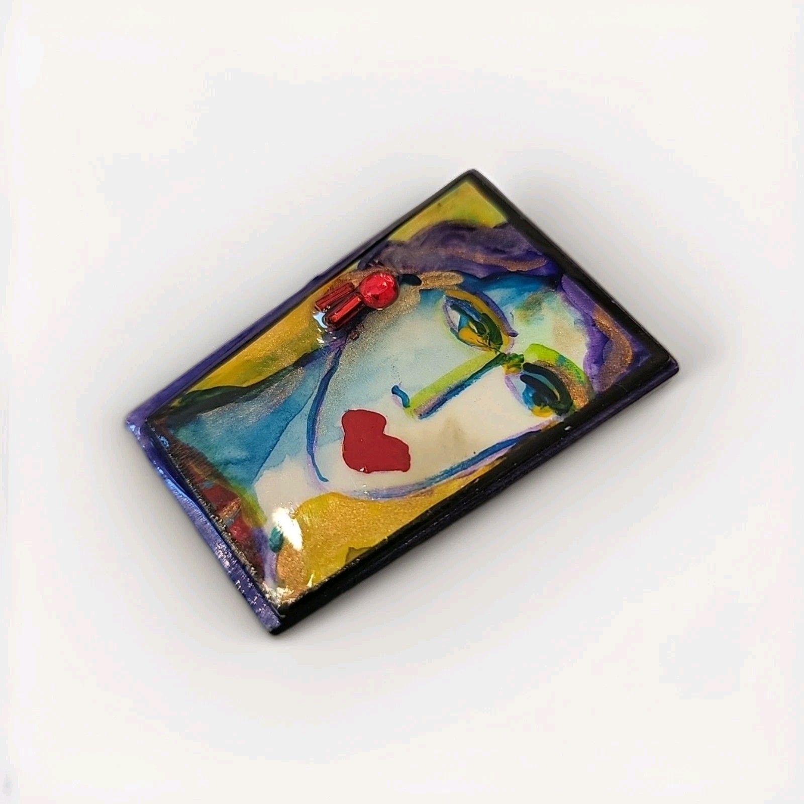 Abstract Art Original Vintage Pin Brooch Jewelry EUC Signed Artist Joyce H Q44