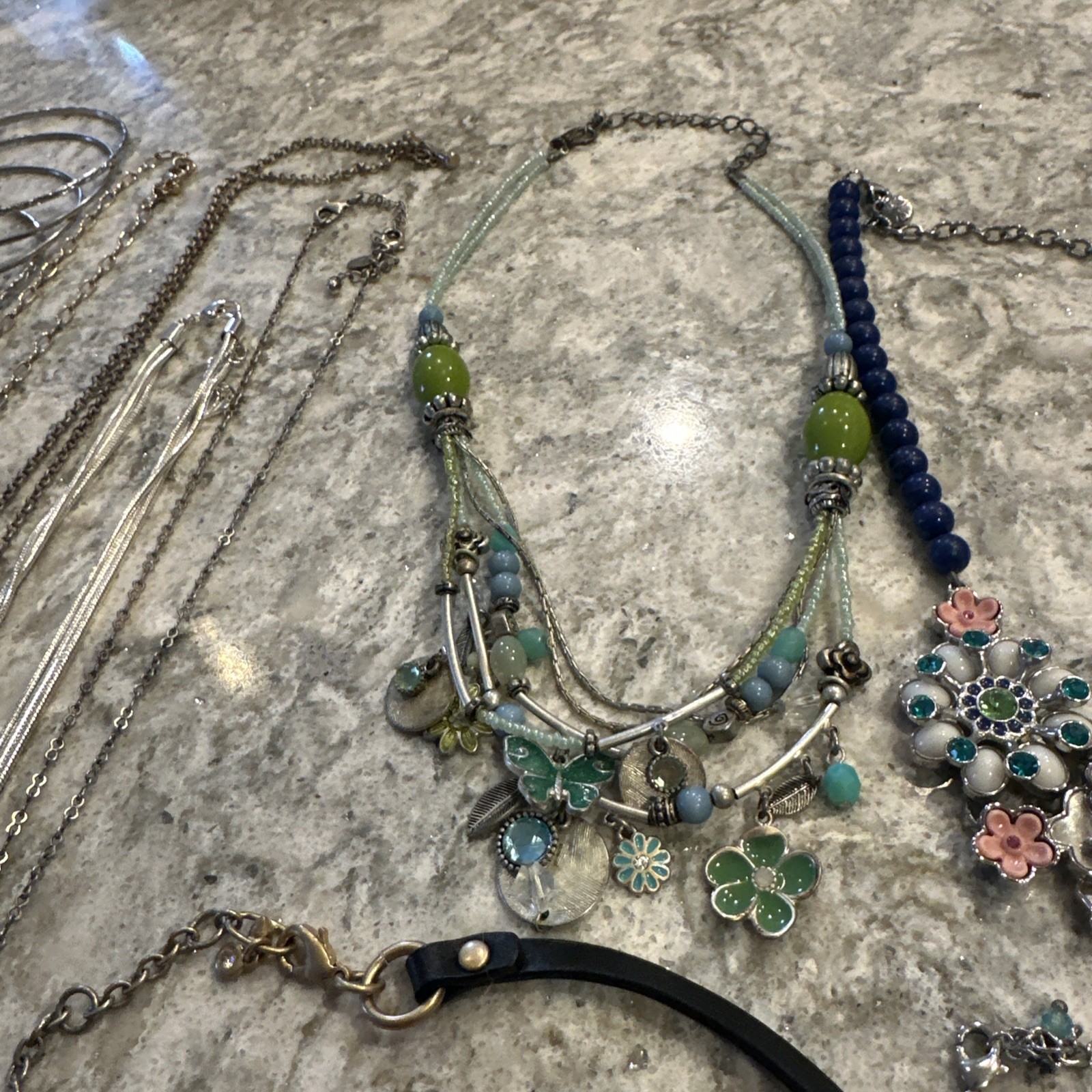 VTG TO NOW ESTATE JEWELRY LOT OF 40+ Pieces Lia Sophia Designer Gaudy Y2K