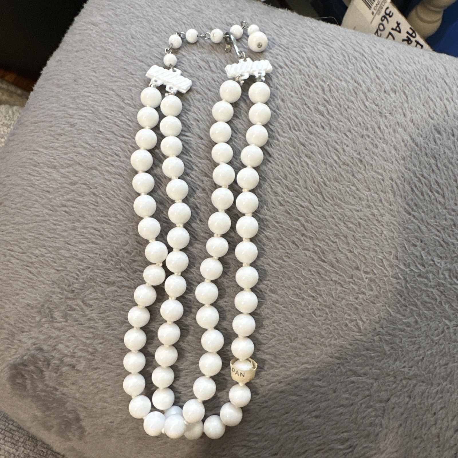 White Coral Necklace From Japan, Vintage 64 Grams