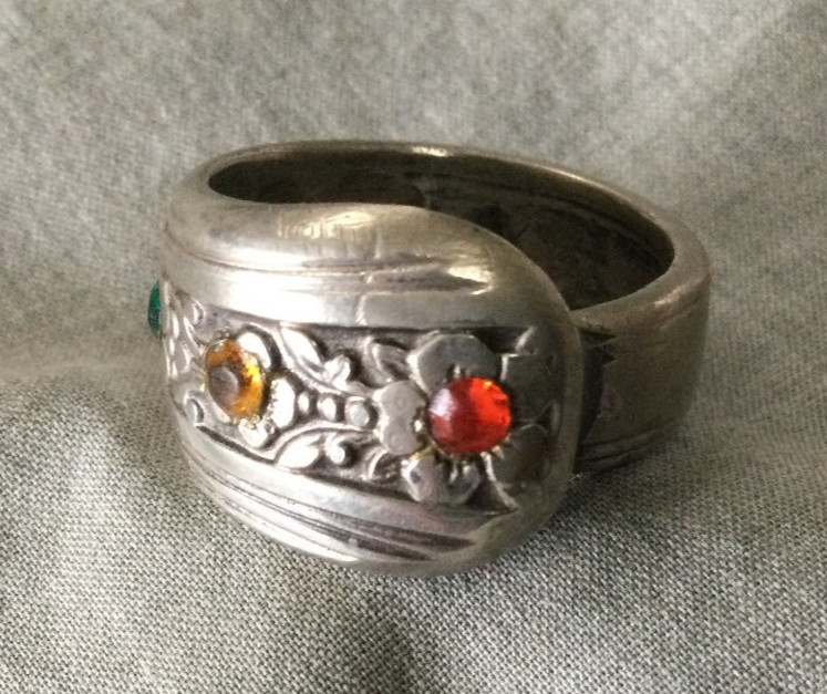 Vintage Mothers Birthstone Ring – May – November – January / July – Custom Spoon
