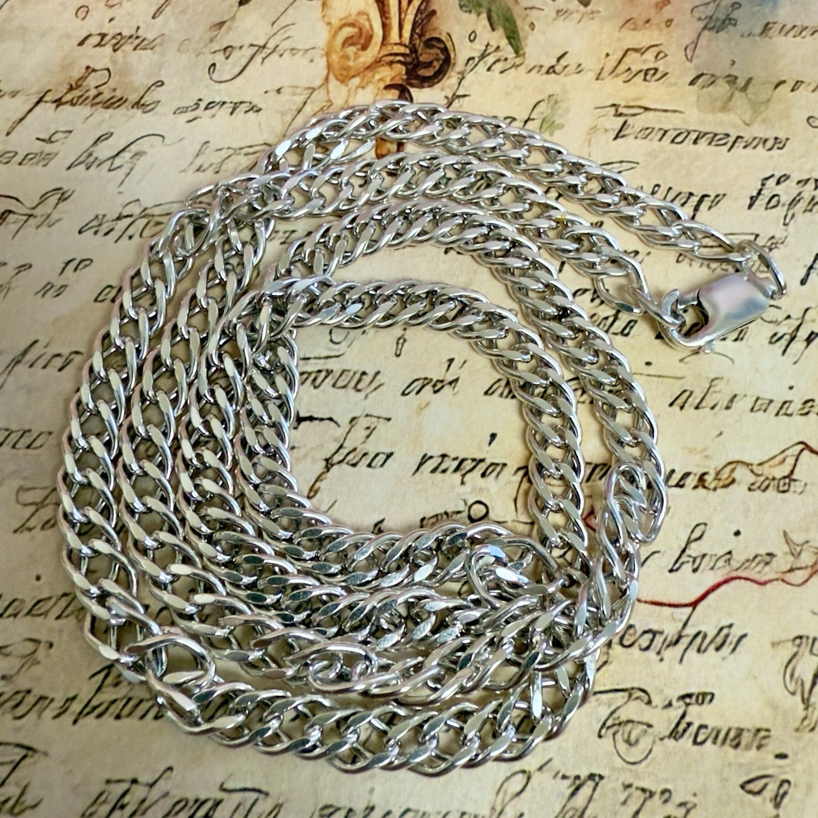 Designer 925 Sterling Silver Chain – 22.5″ – 57 cm – Vintage East European #1871