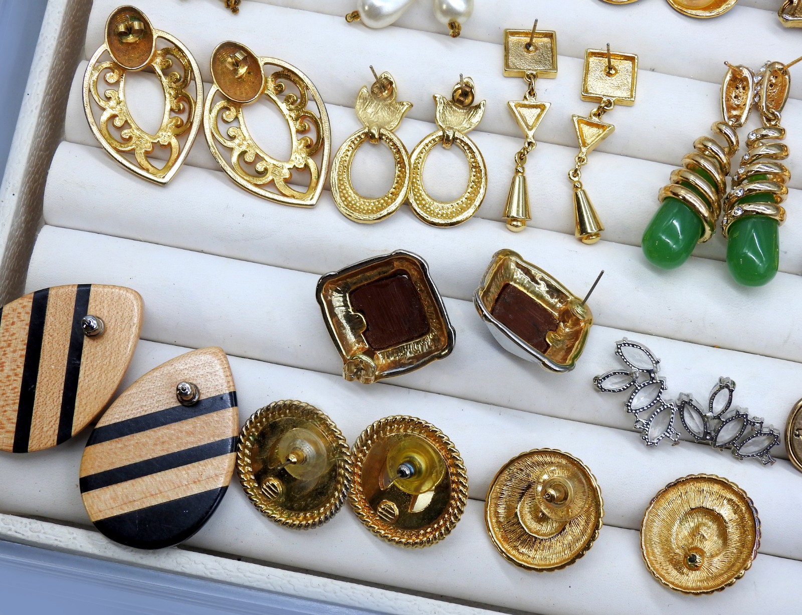 Vintage Now Lot Chunky Statement Earrings Dangle 80’s Costume Enamel Post