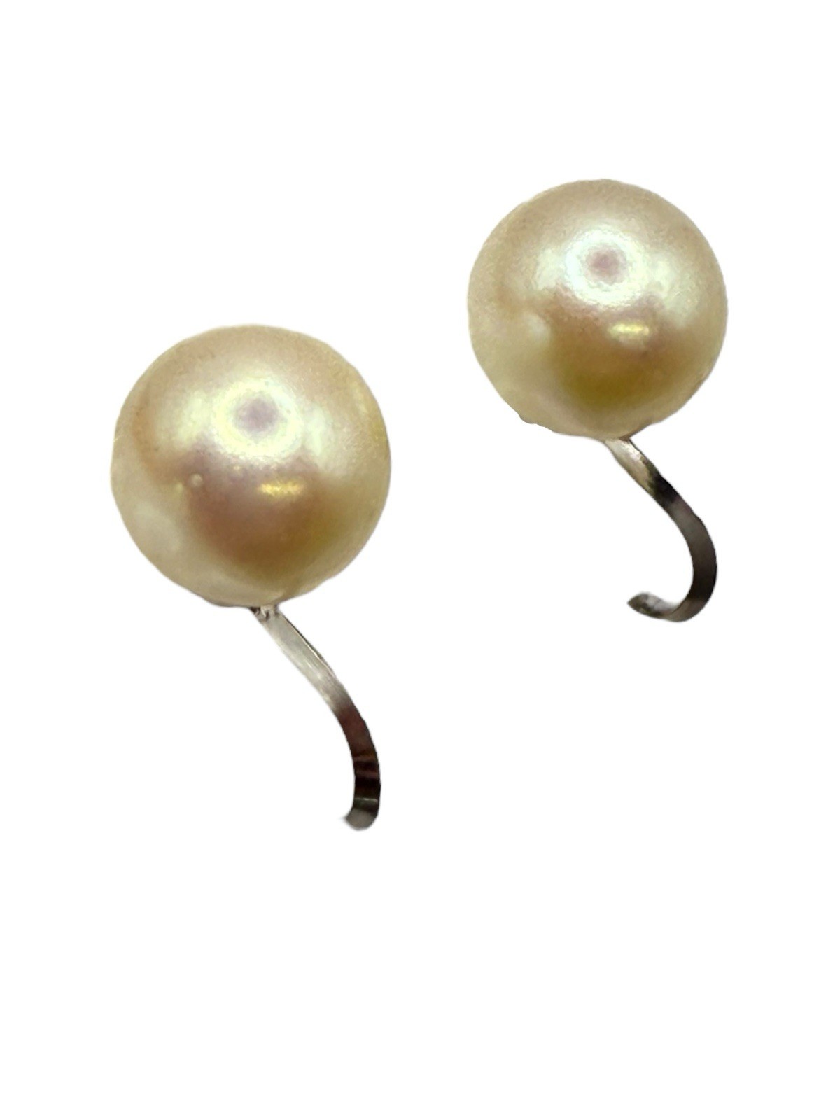 Vintage Faux Pearls 11mm Screw Back Earrings Elegant Classic Look