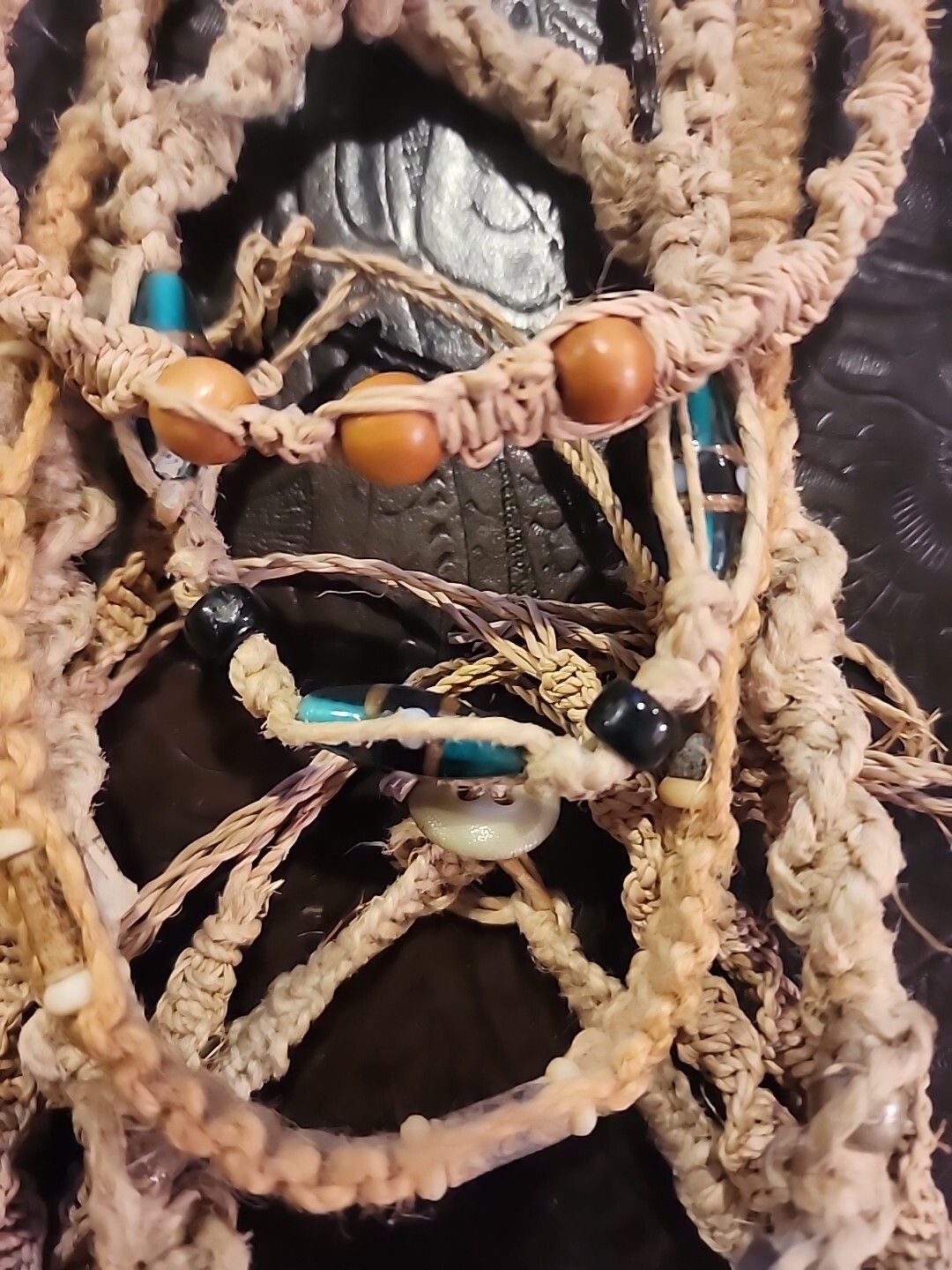 Jute Hemp Glass Beaded Necklace Choker Mixed Bulk Lot 25 Pcs NOS Lot#11225