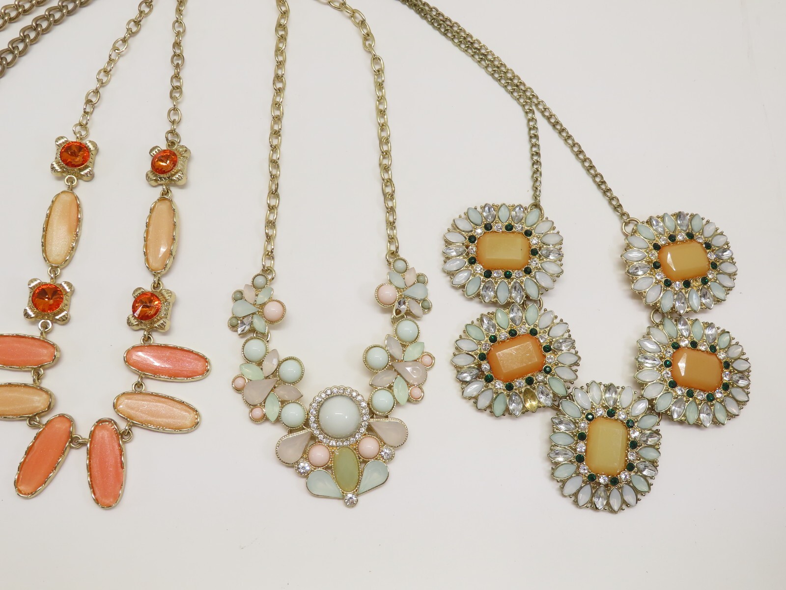 Fashion Modern Necklace Lot Rhinestones A few Missing Stones D2105