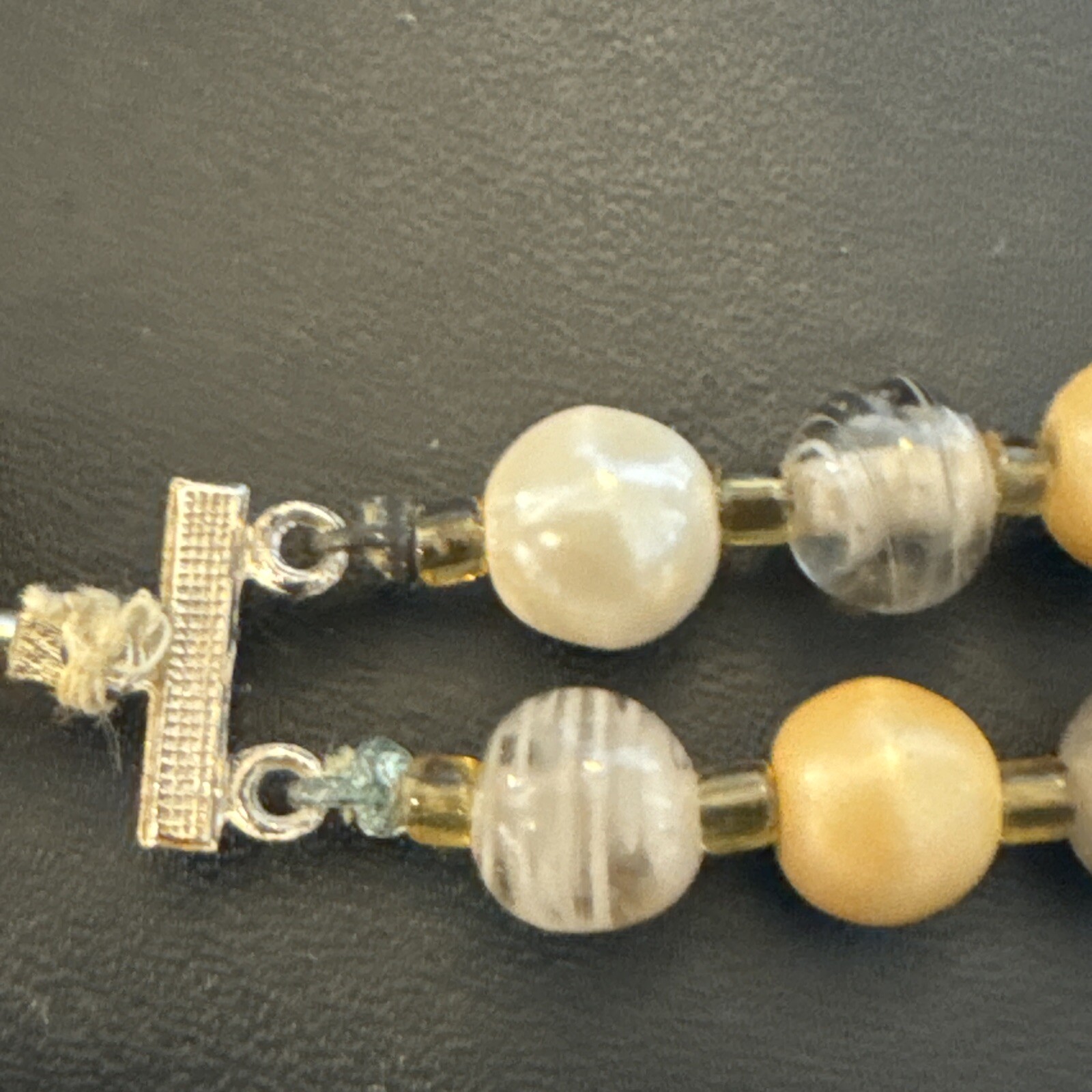Vintage Japan Glass Sugar Bead Import Necklace 1960’s Graduated Multi Strand