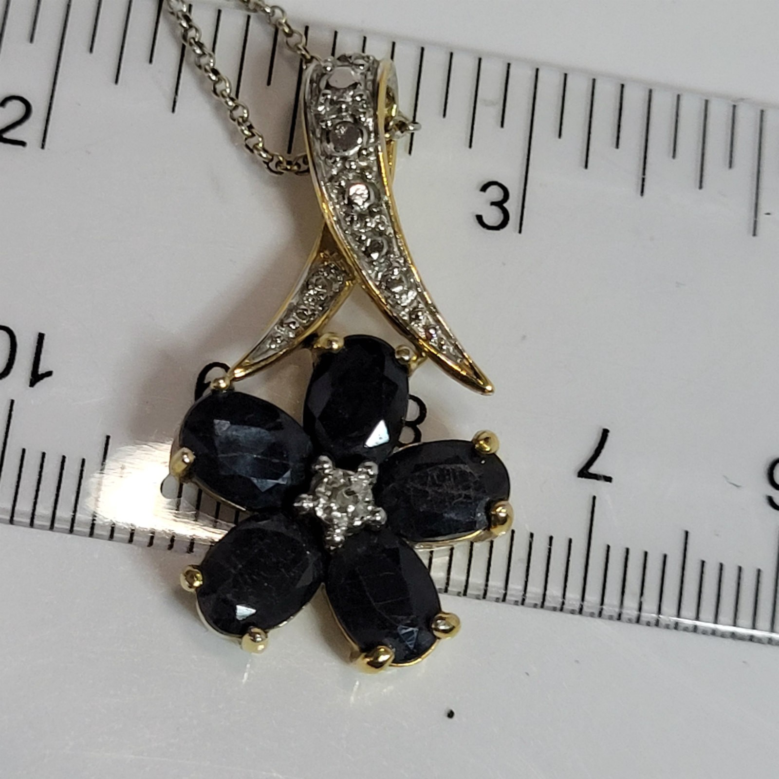 DBJ 925 Flower Pendant gold over sterling Dee Berkley + Sterling Necklace