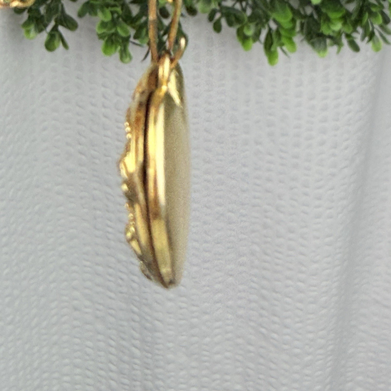 Antique Victorian Art Deco Gold Filled Diamond Heart Locket Pendant Necklace