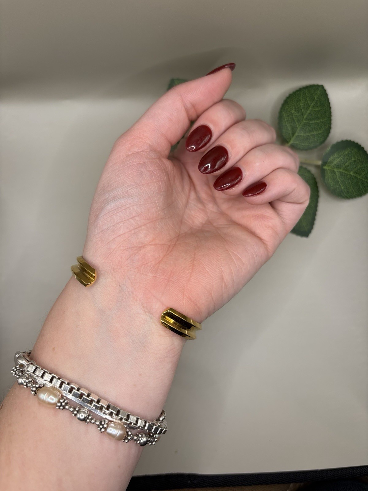 Vintage Gold Tone Cuff Bracelet Minimalist Hinged Open Bangle