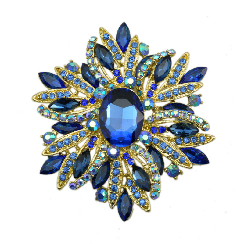 Men Women Vintage Enamel Flower Brooch Antique Jewelry Pin Elegant Fashion Gift
