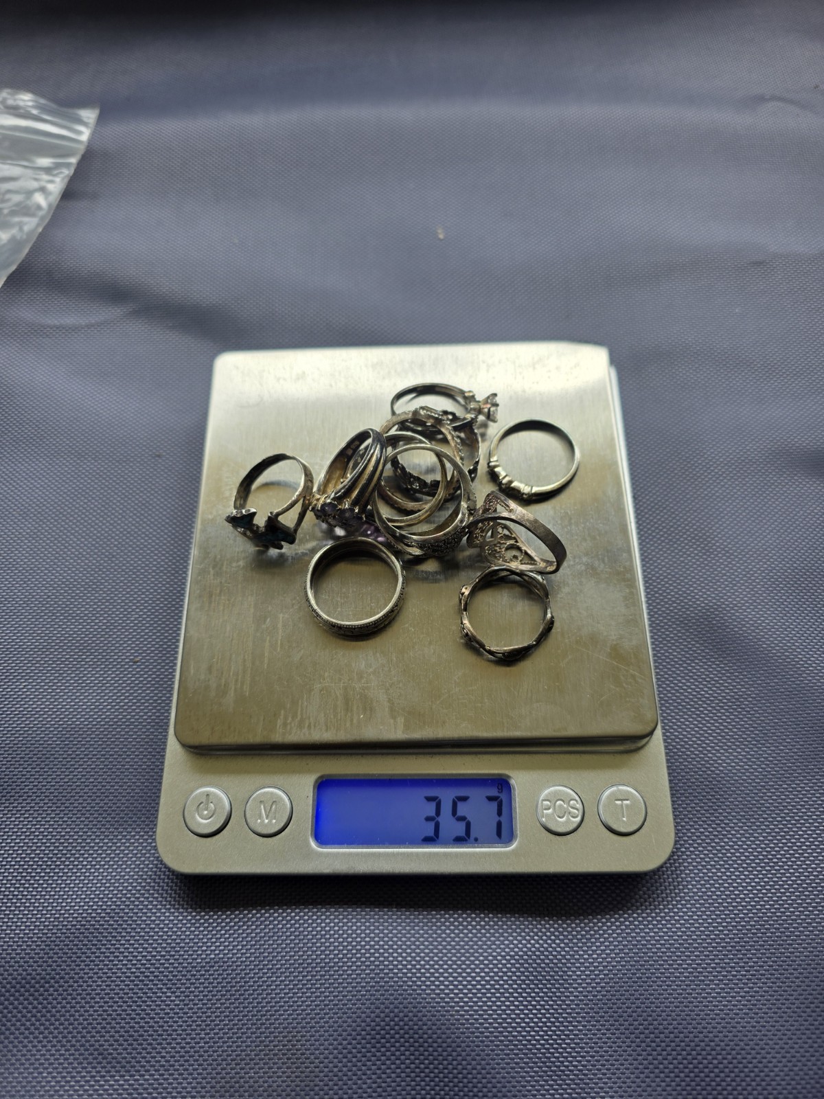 Vintage Sterling Silver Ring Lot Of 11 Different Sizes Pre Owned Condition SH