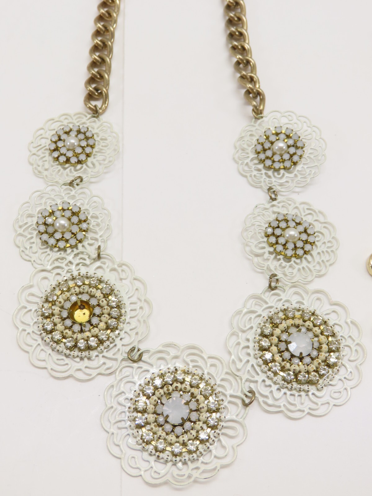 Fashion Modern Necklace Lot Rhinestones A few Missing Stones D2105