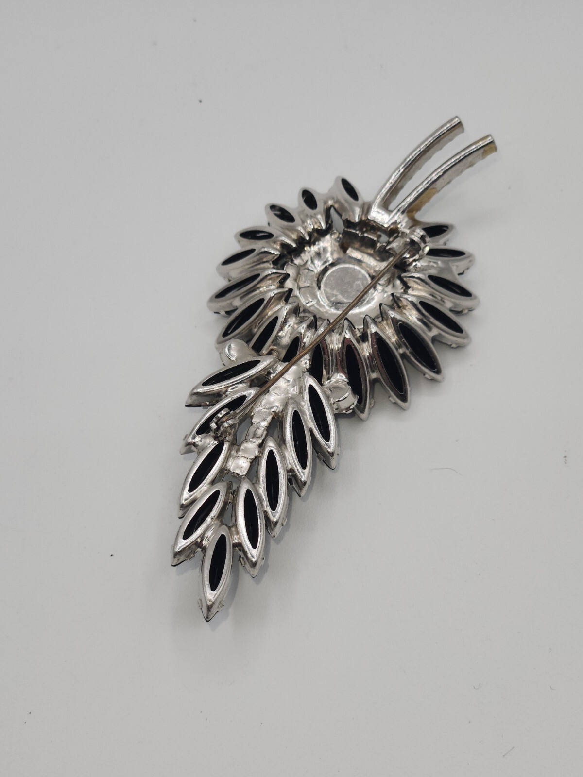 Vintage Delizza And Elster Juliana Sunburst Brooch Jet, Gray And AB Rhinestones