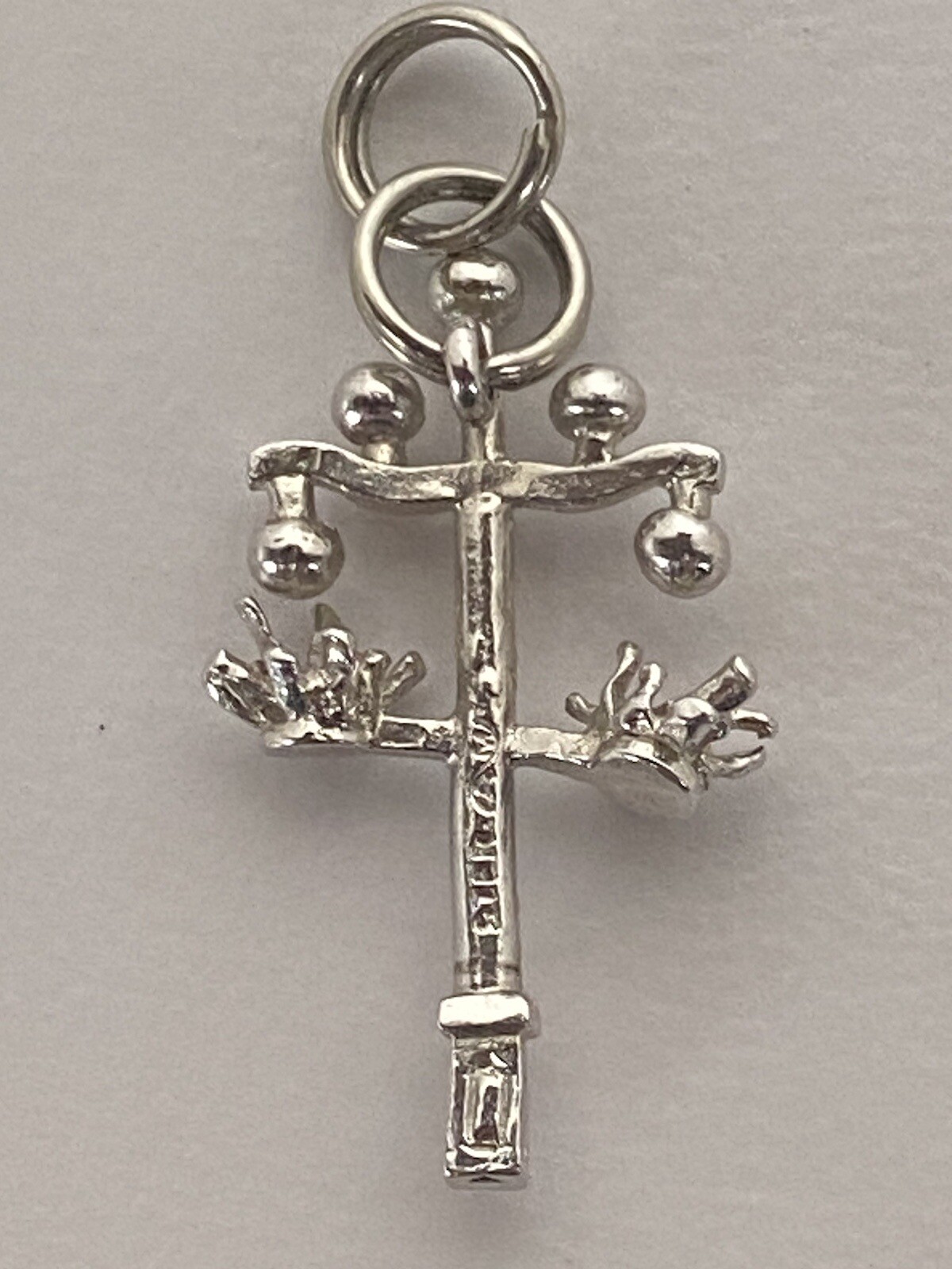 Vintage Sterling Slver Charm Figural 3D Lamp Post