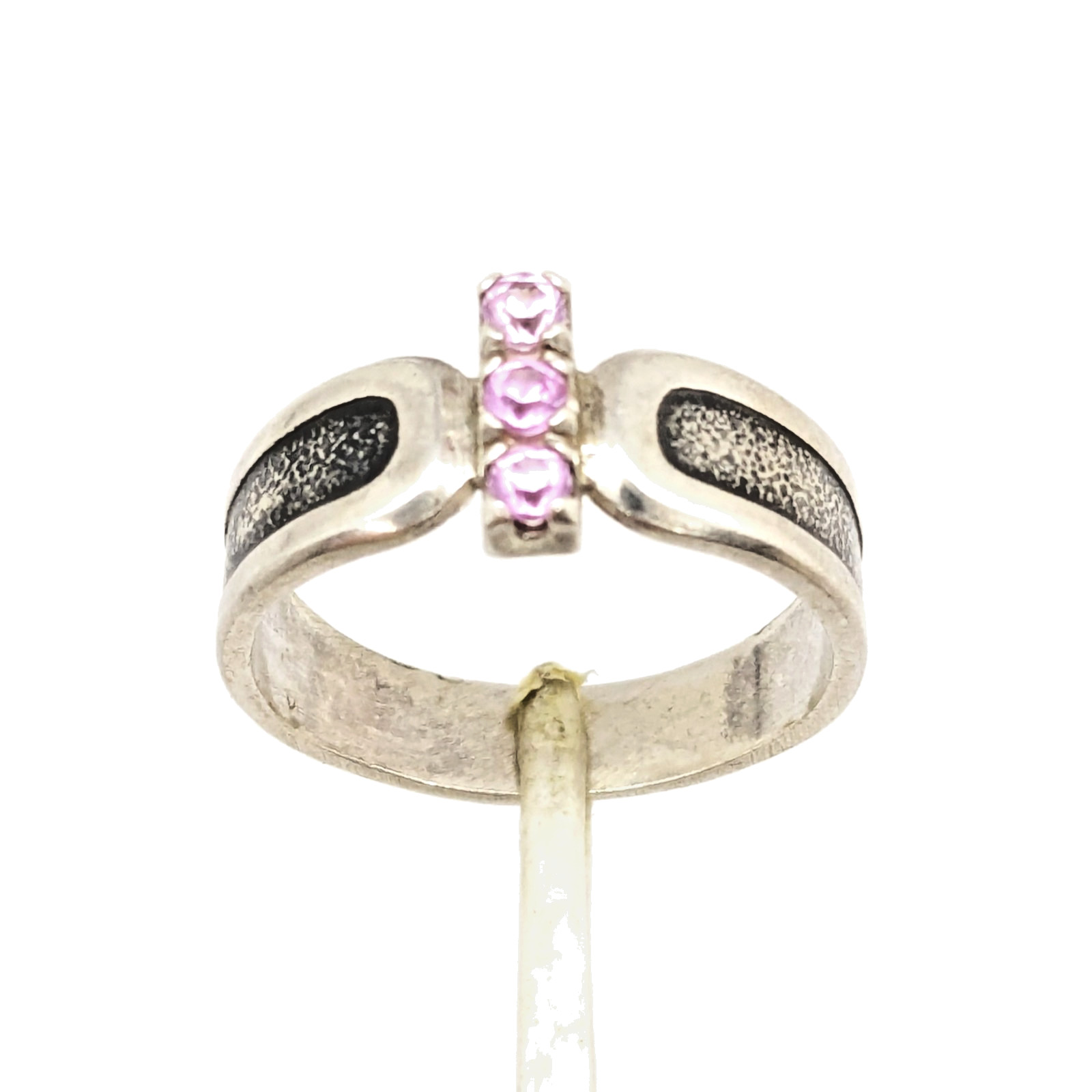 Vintage Elegant RING Silver 925 with Chic Bright Stones -size: 8US (18.5mm)| #46