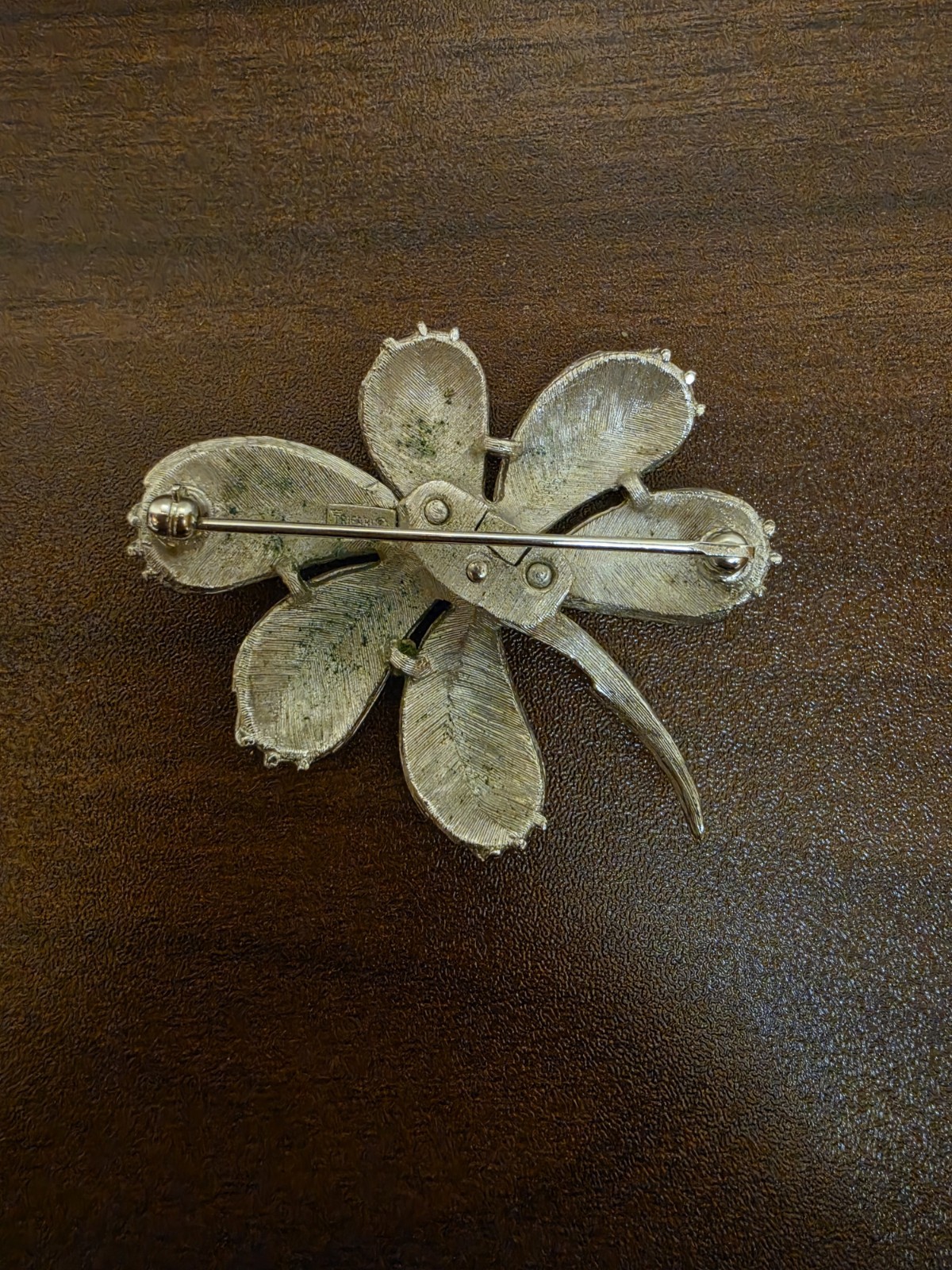 Trifari Vintage Mid Century Silver Tone Brooch