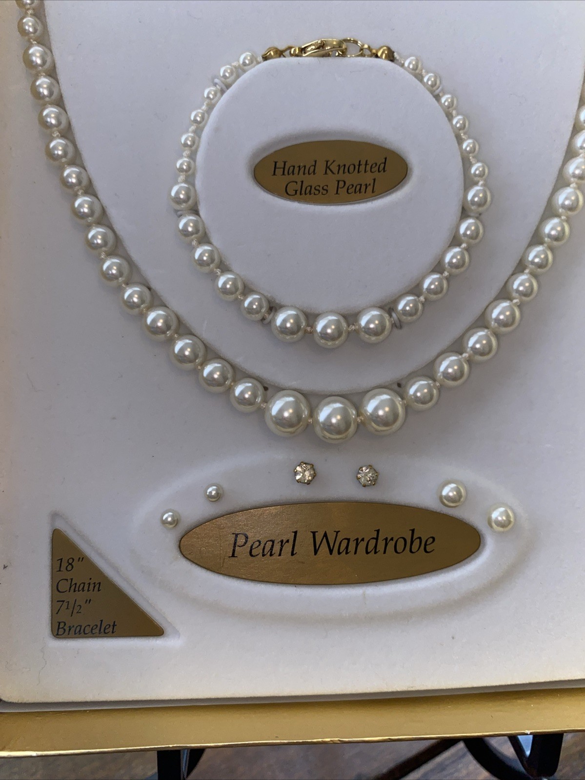 25% OFF WHITE STAG Hand Knotted Glass Pearls,NeckLace,Bracelet,Earring