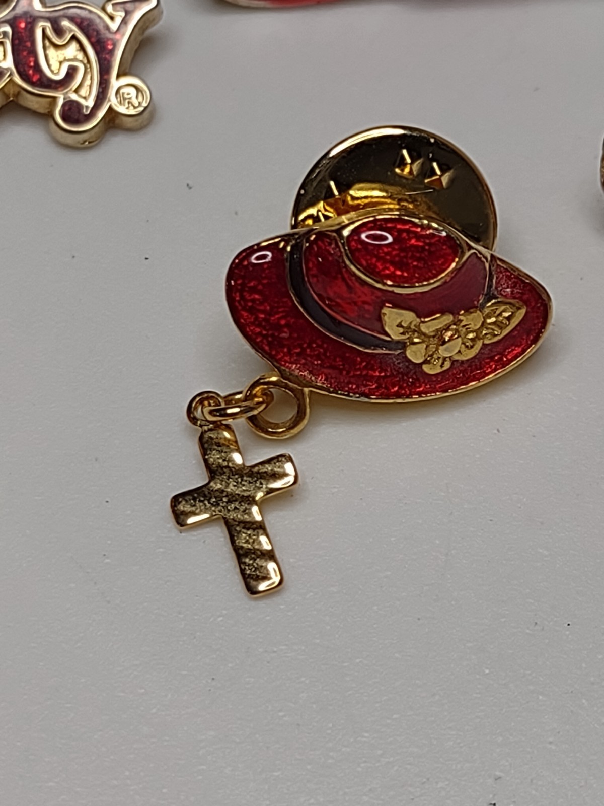 Lot Of 5 Red Hat Society Pins