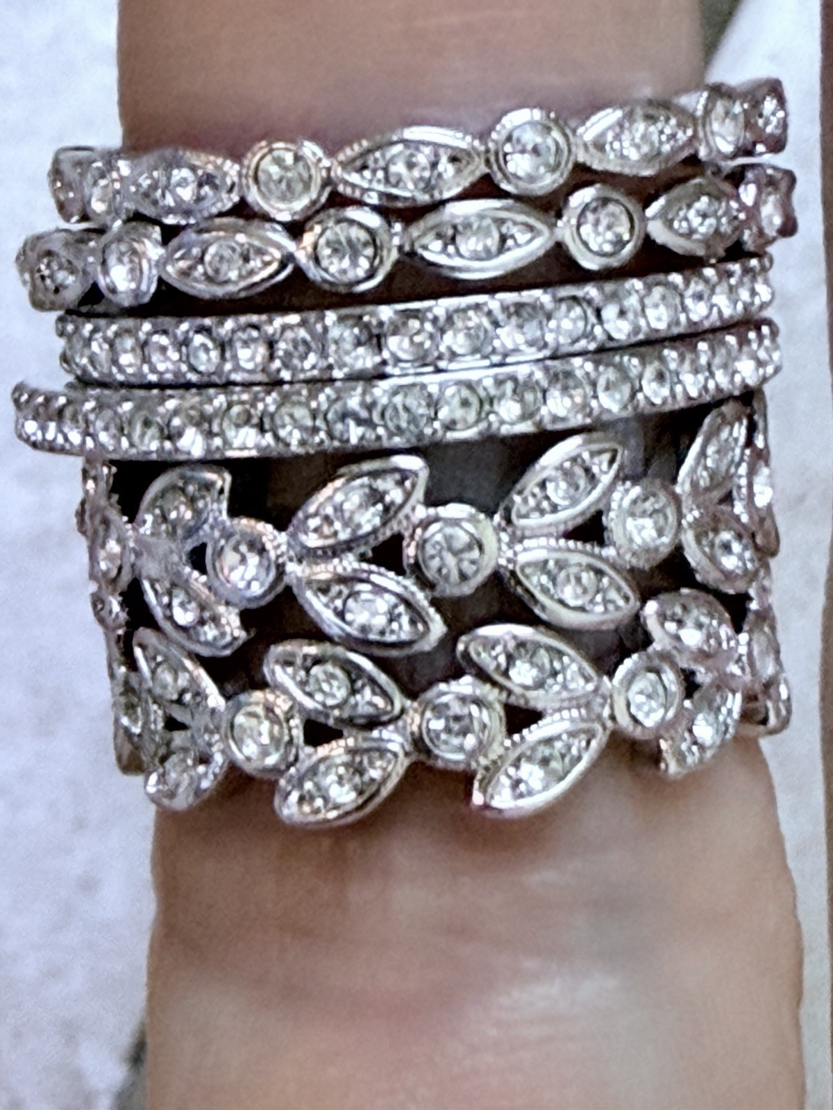 Vtg Retired Resale Lot Stella Dot Claudia Stackable Rings 36 NWOT All Sizes CZ