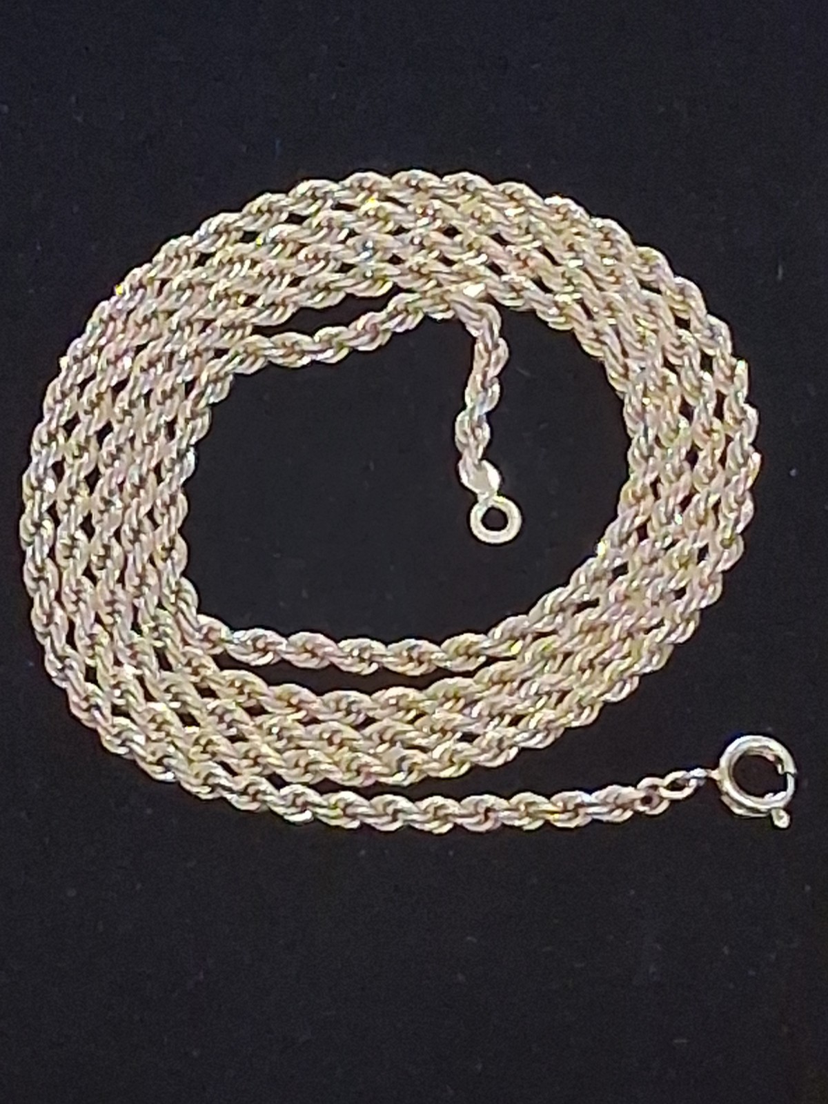Vintage 1/20 12K Gold Filled Necklace Rope Chain Twisted 30″