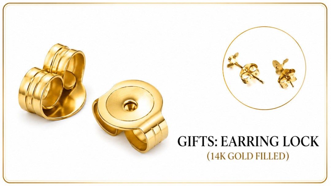 14K AU585 Gold Mini Zircon Stud Earrings Vintage 4mm Pairs