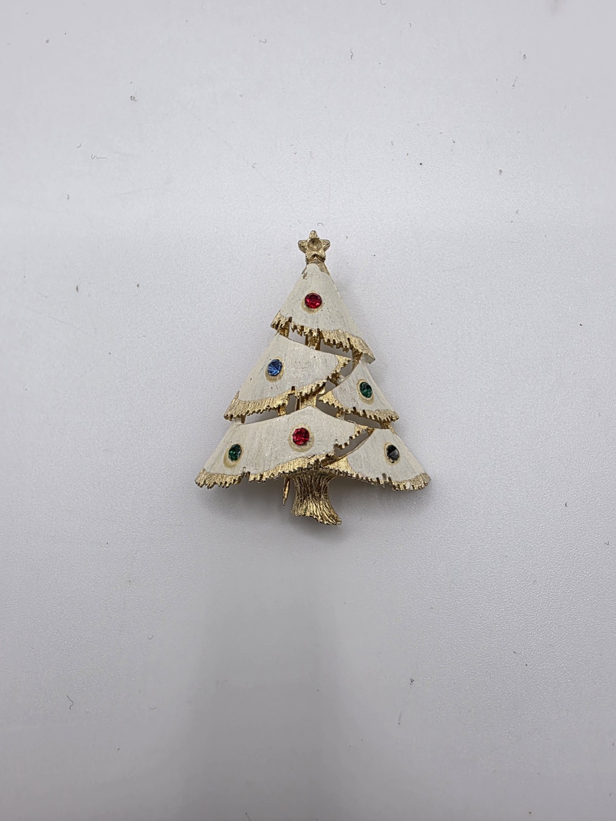 Vintage Brooch Christmas Tree Retro Collectible Pin Costume Jewelry
