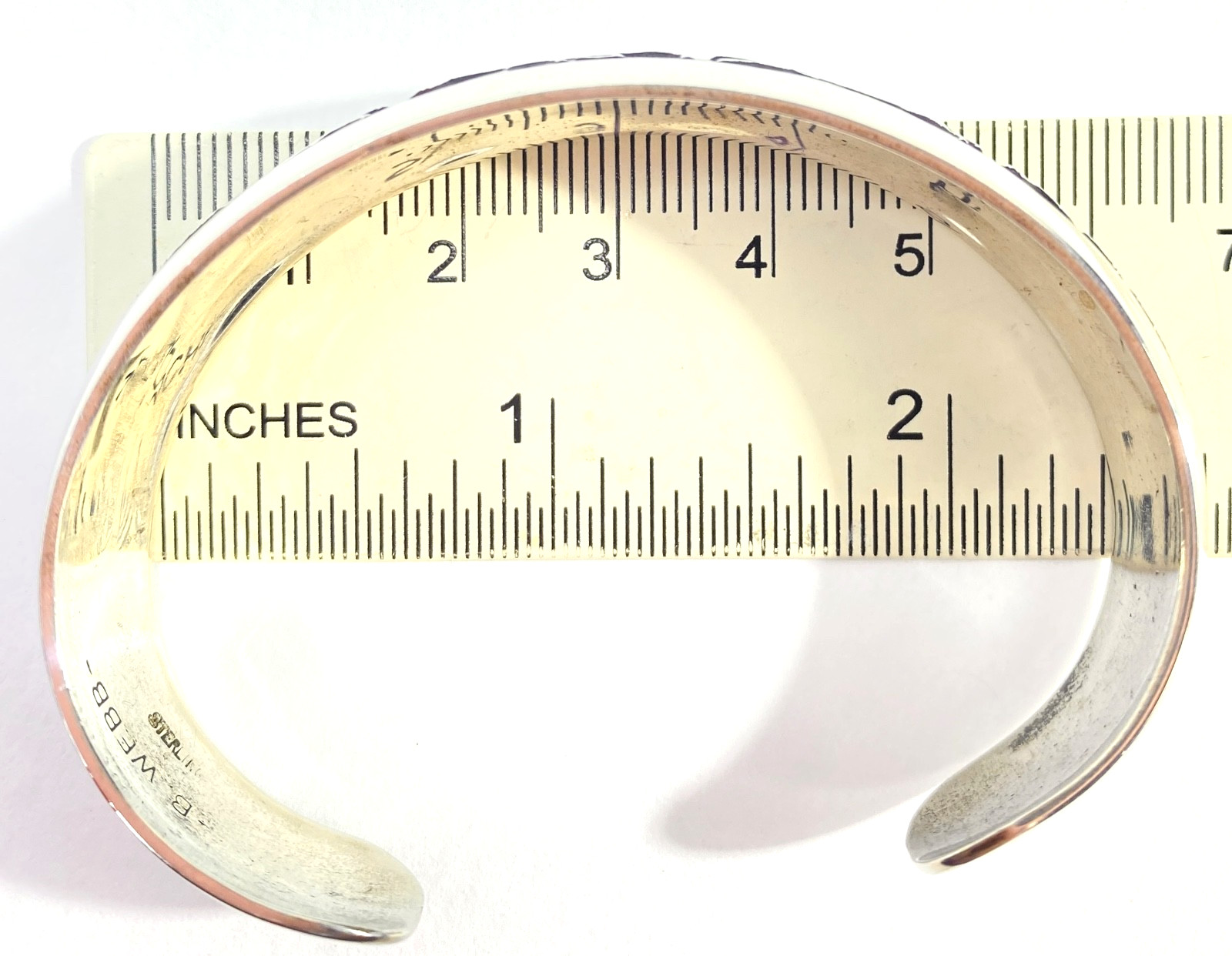 Vintage Sterling B. Webb Navajo Running Horses Cuff Bracelet 2 3/8″ Sm-Med Wrist