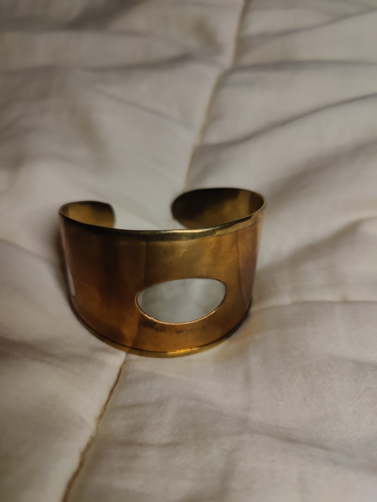 Vintage Modernist Brutalist Cuff Bracelet Copper Brass Silver Artisan