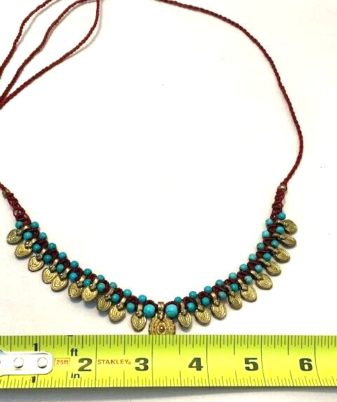 Statement Necklace Handmade Paulina Barcelona OOAK Boho Ethnic Adjustable Spain