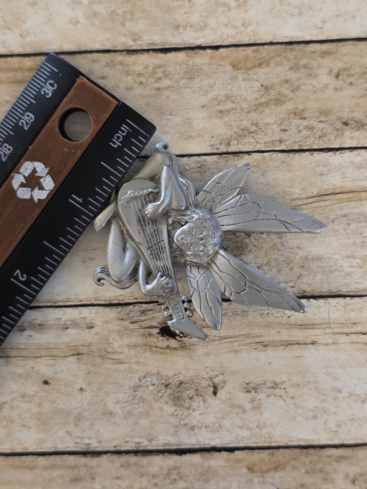 Vintage JJ Fairy Brooch Whimsical, Unique, Silver Tone