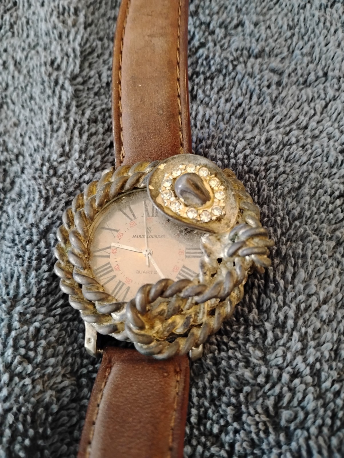 Western Rodeo Vintage Ladies Watch Lasso With Cowboy Hat Rhinestone Leather…